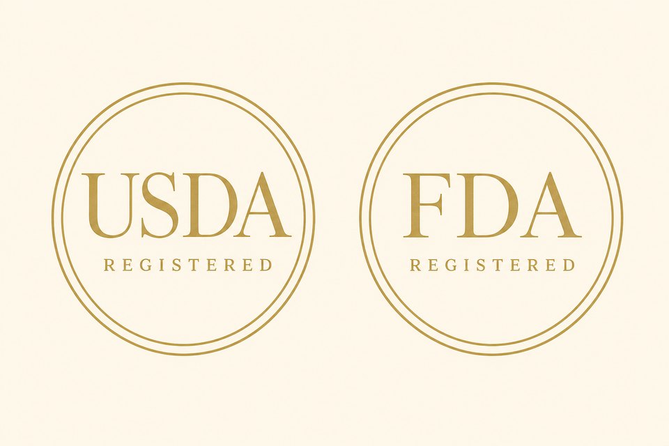 USDA Registered and FDA Registered seals