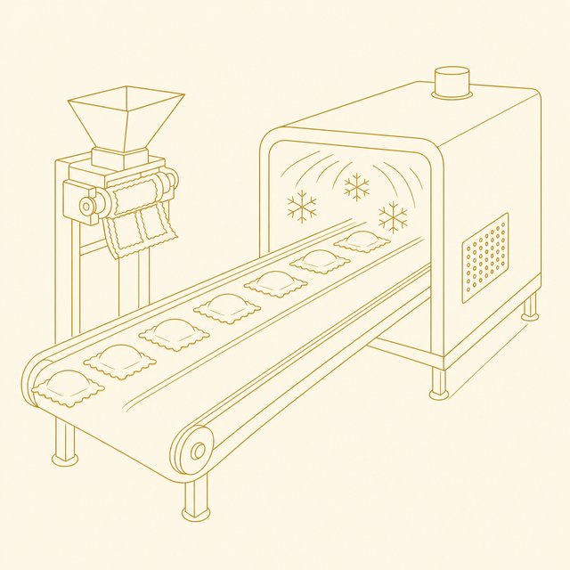 Pasta production illustration