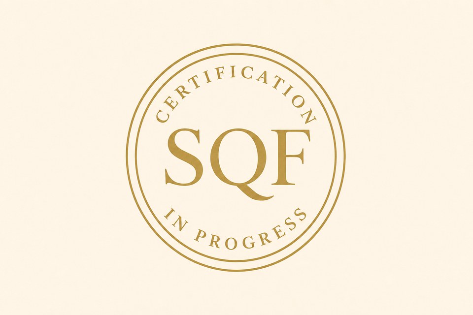 SQF certification in progress seal